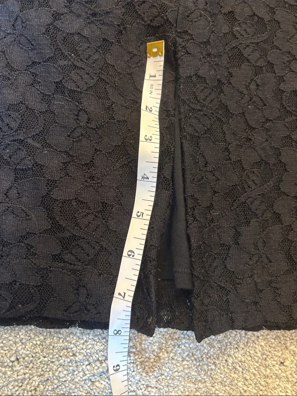 Classic Black Lace Pencil Skirt